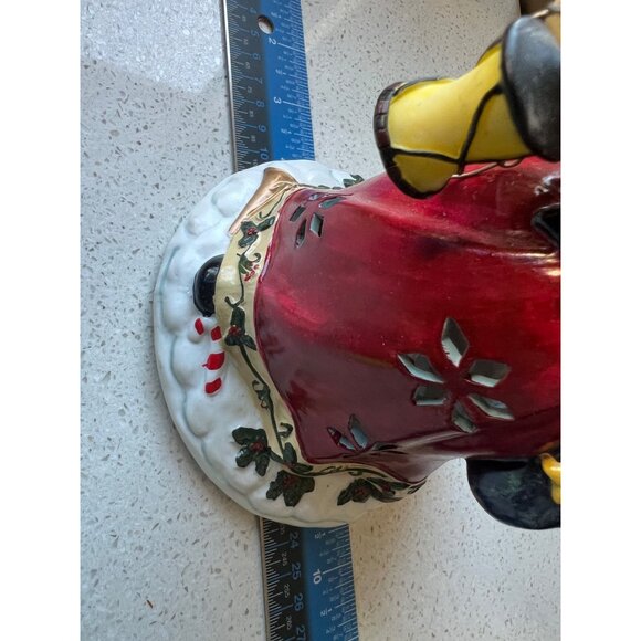 Santa Claus Figurine Lantern Design With LED Light Effects 8" T Gift - Picture 12 of 16